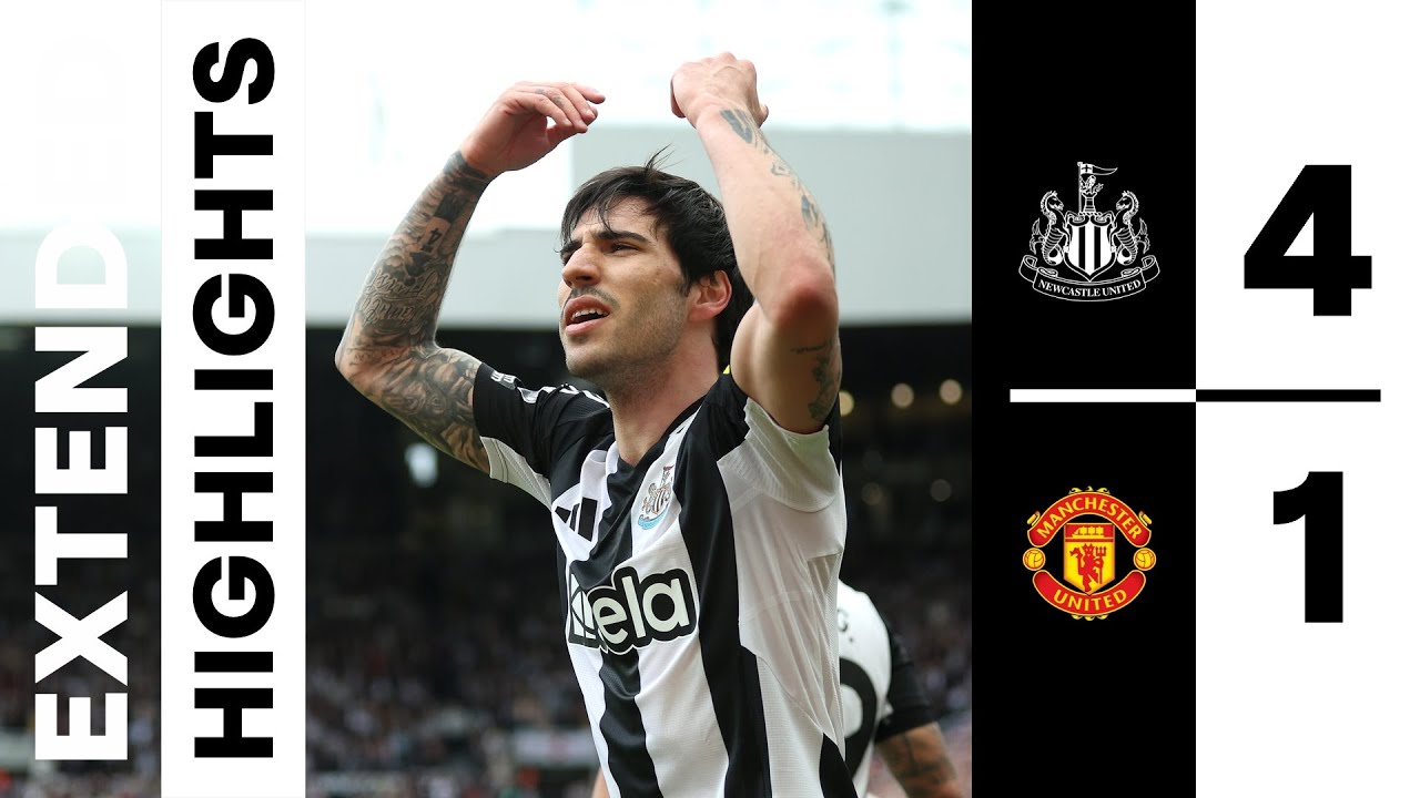 Newcastle United Dominates Manchester United 4-1 | Full Match Highlights ⚽