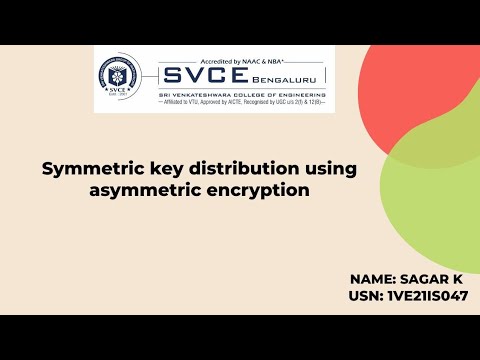 |Symmetric key distribution using asymmetric encryption||SAGAR K|