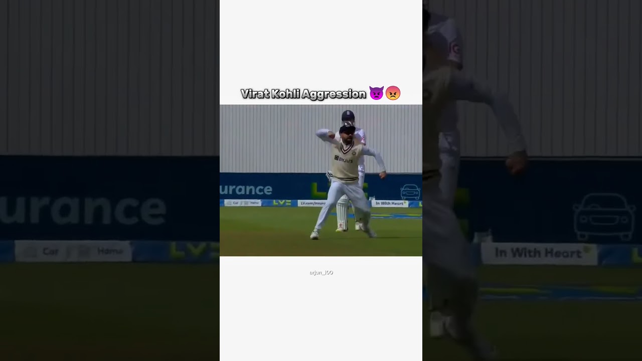 Virat Kohli's Aggressive Test Match Play 😡