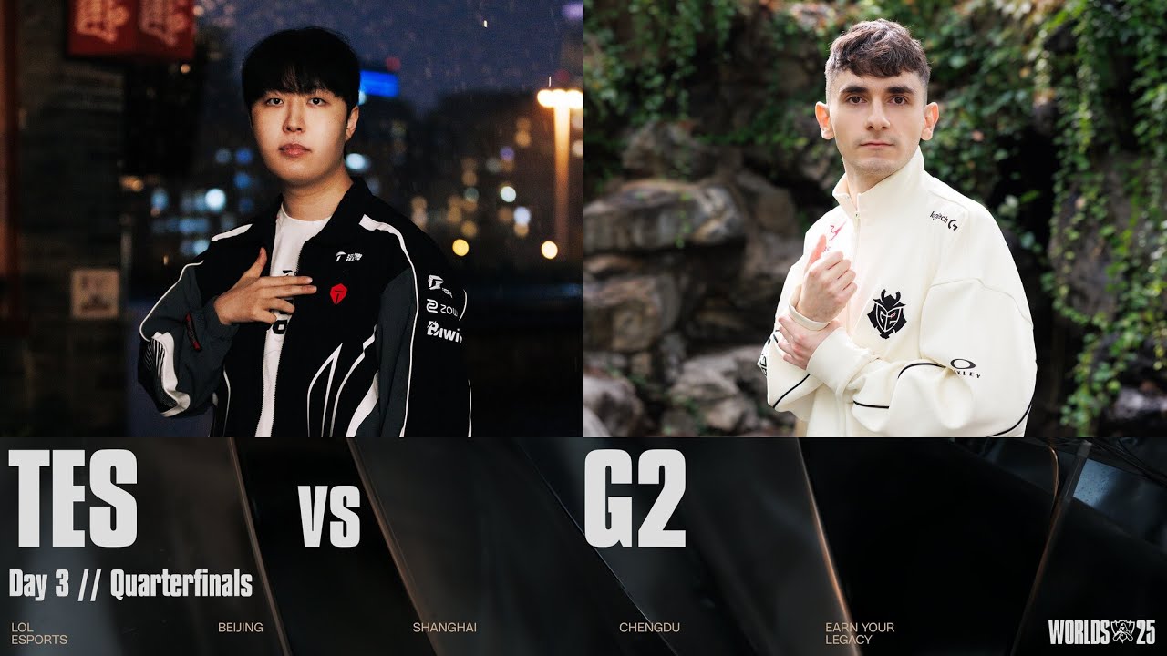 G2 vs TES at Worlds 2025 Knockout Stage 🎮