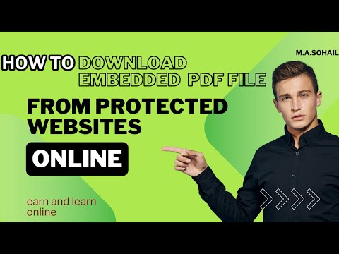 how to download embedded PDF file from protect websites  "Earn and Learn online"