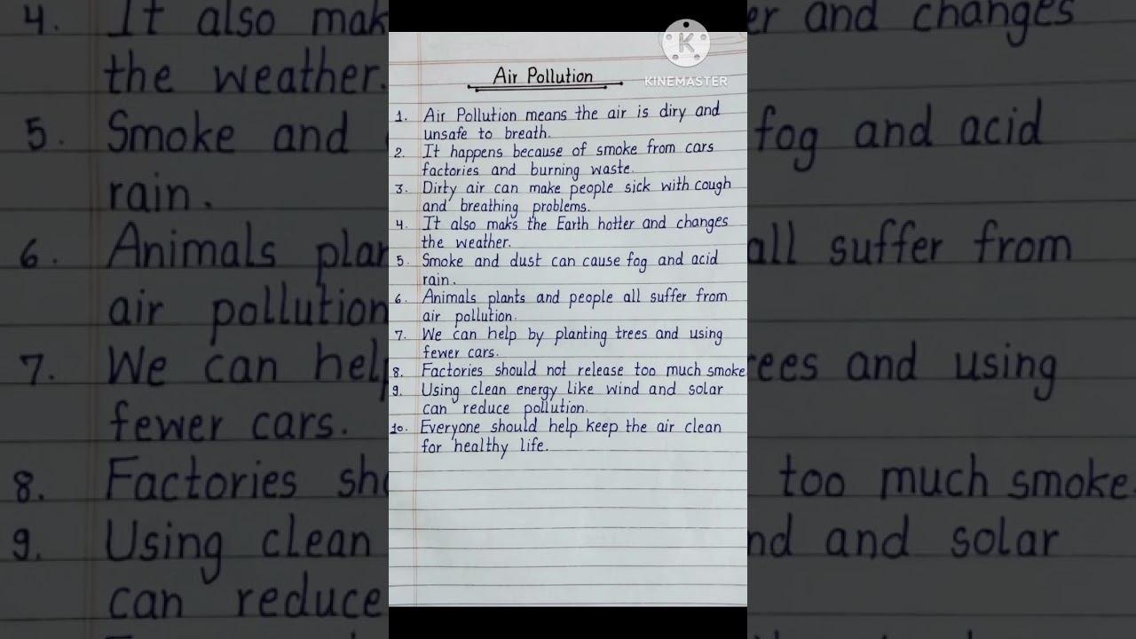 Air Pollution Essay in English π