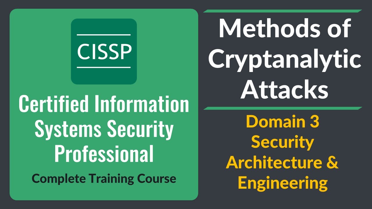 CISSP Domain 3: Top Cryptanalytic Attack Methods Explained π