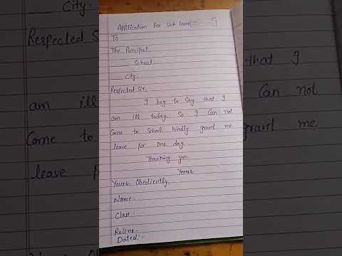 application for sick leave#bimari ki arji in english#school me likh jane wali sick leave#application