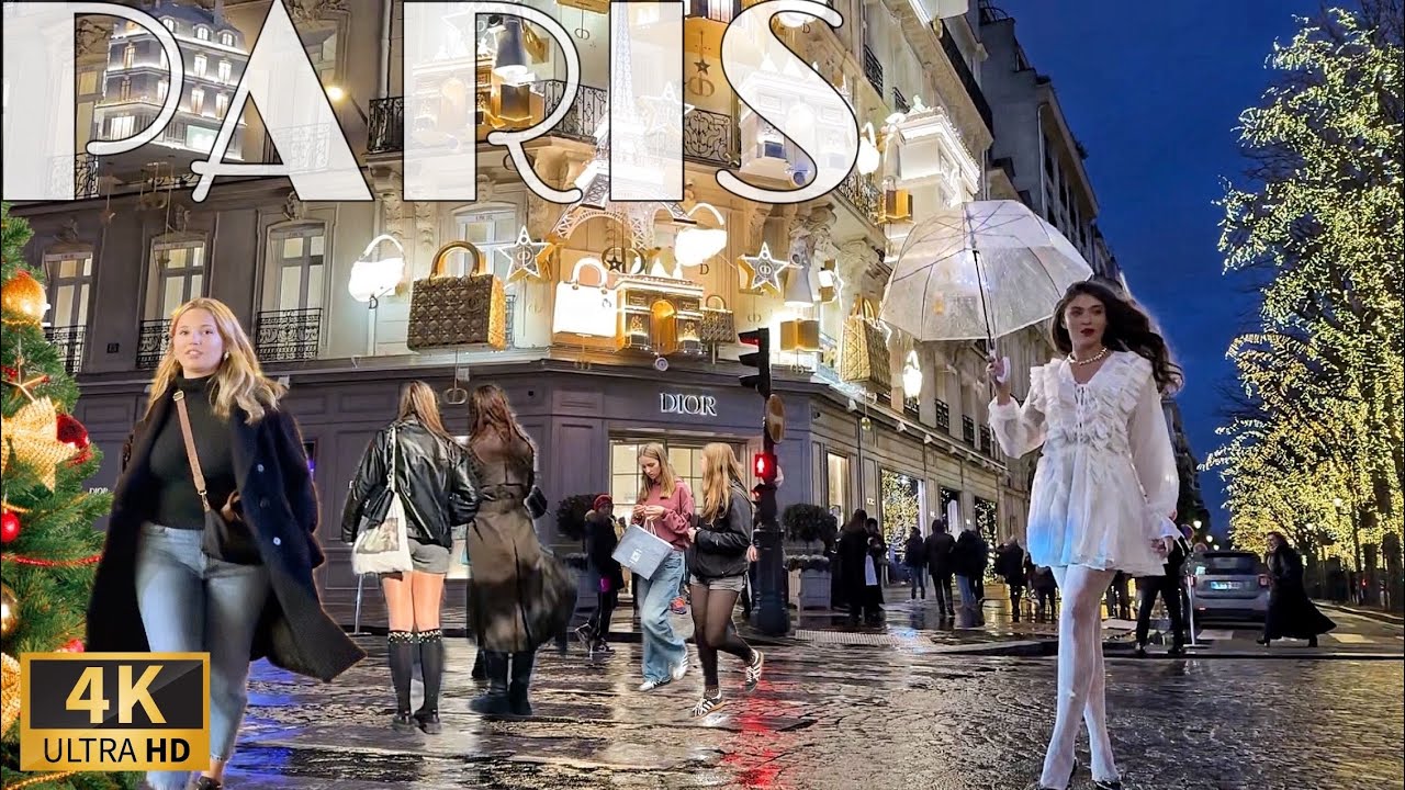 Paris Christmas Walk 2025 ๐ 4K 60FPS Tour