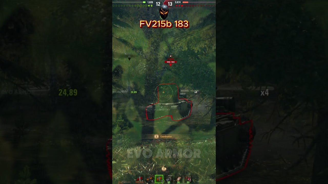 FV215b 183 Tank Gameplay | World of Tanks #shorts