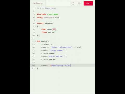 Master C++ Structures in Just 60 Seconds! 🚀 #Shorts