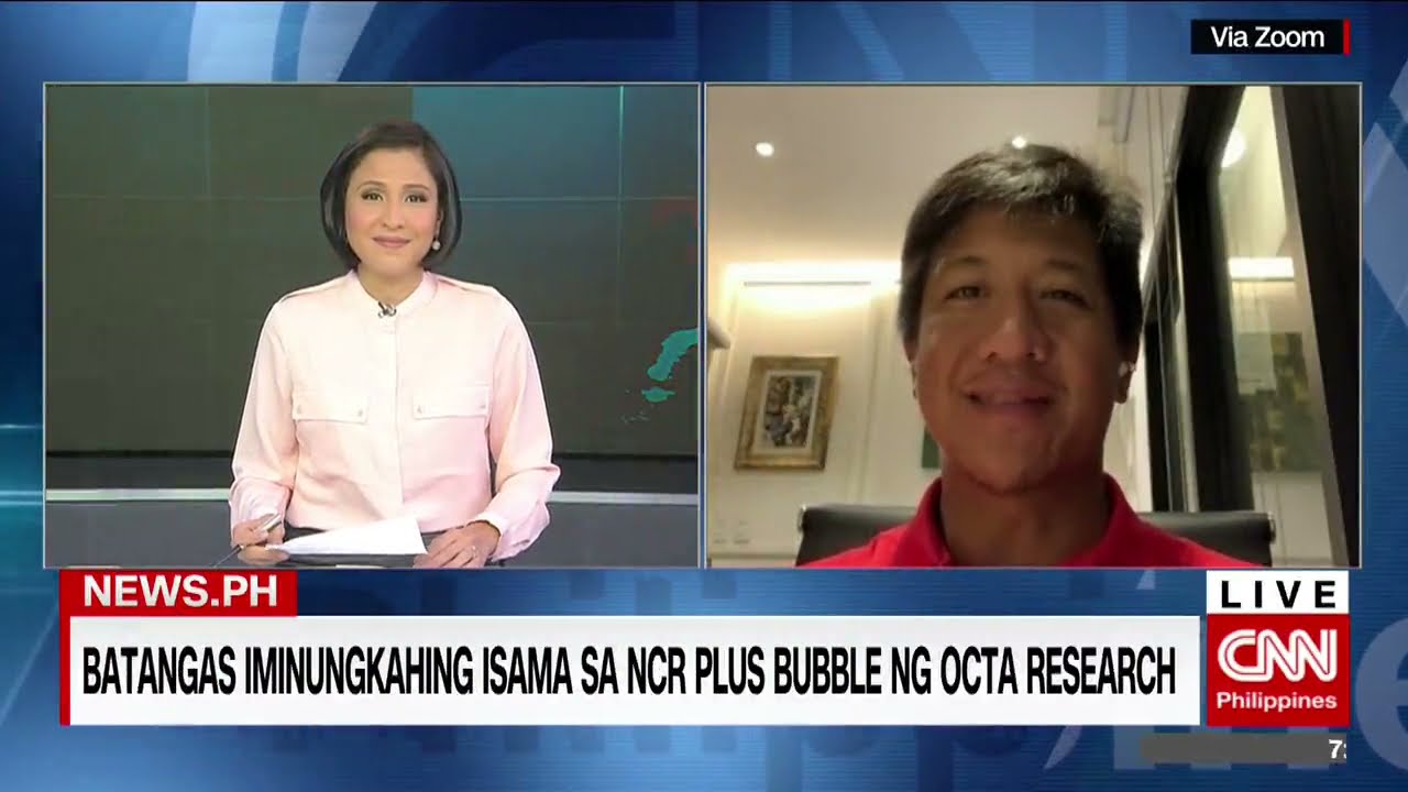 Batangas, iminungkahing isama sa NCR Plus 'bubble' ng OCTA Research | News.PH