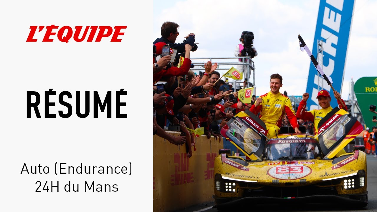 24H du Mans : Ferrari 83 triomphe avec Kubica et Ye 🏆
