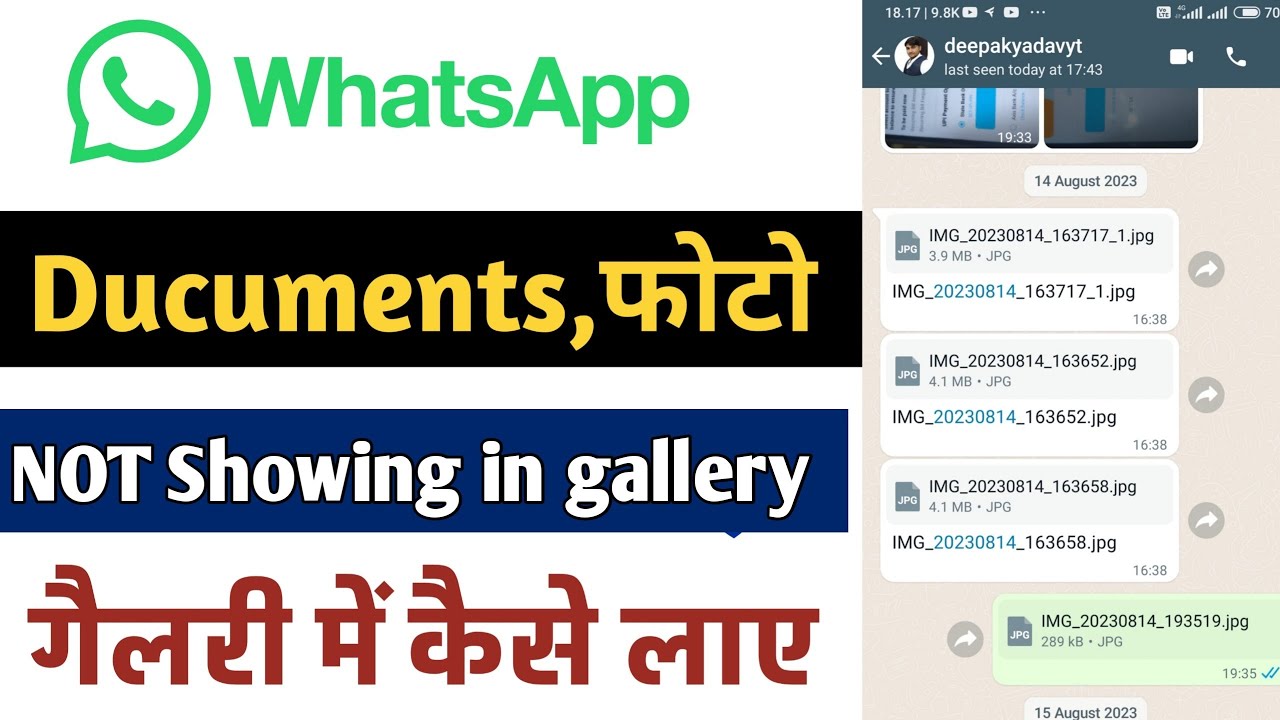 WhatsApp Document Photos Not Showing in Gallery 📂