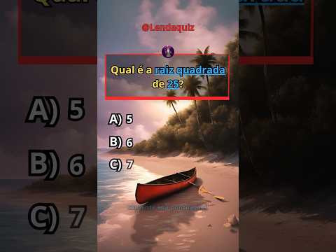 Quiz de matemática➗ #quiz #quizbrasil #matematica #contas #raizquadrada