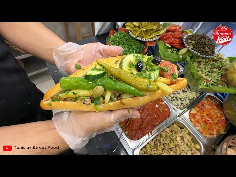 ساندويتش الباندا الكبير #كبدة_بنادق_مرقاز : في ساقية الزيت -صفاقس : ساندويتش ما تلقاشو في العاصمة