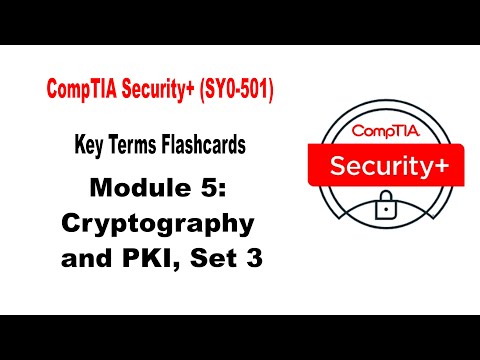CompTIA Security+ (SY0-501) Terminology: Module 5: Cryptography and PKI, Set 3