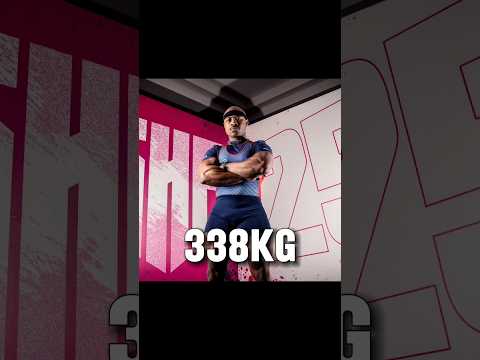 338kg world record squat @83kg 2025 Sheffield #powerlifter #powerlifting #squat
