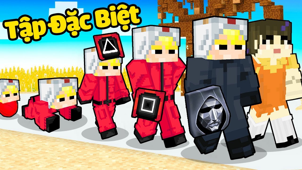Hướng Dẫn Toàn Bộ Cách Tạo Gia Đình Squid Game Trong Minecraft 🎮