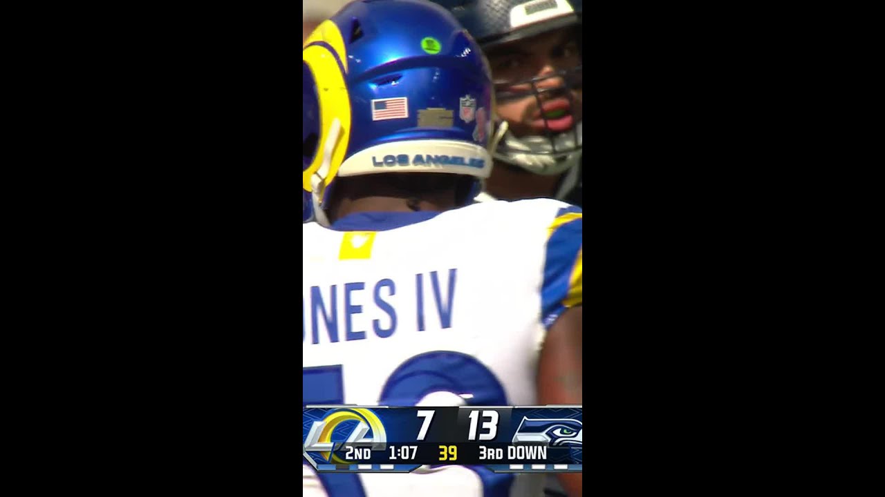 Ernest Jones Tackle for Loss vs. Seahawks 🏈