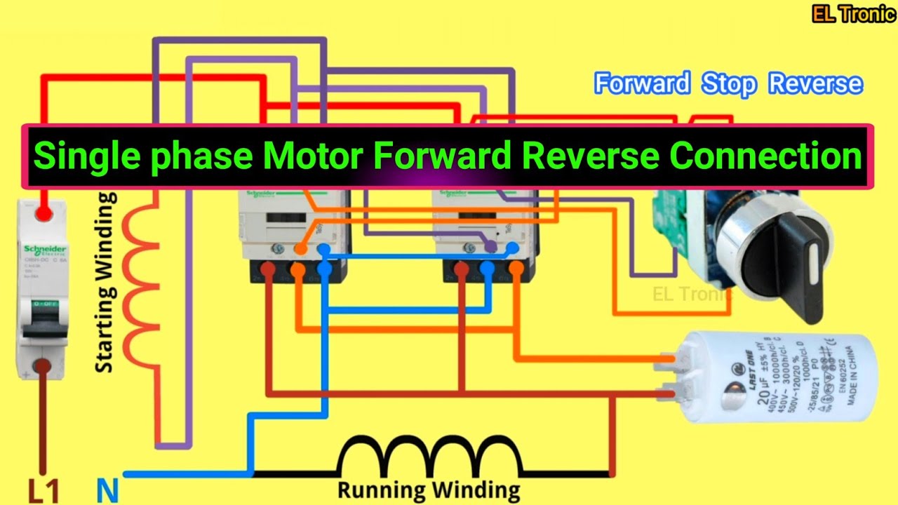 Run Single Phase Motor Forward & Reverse 🔄