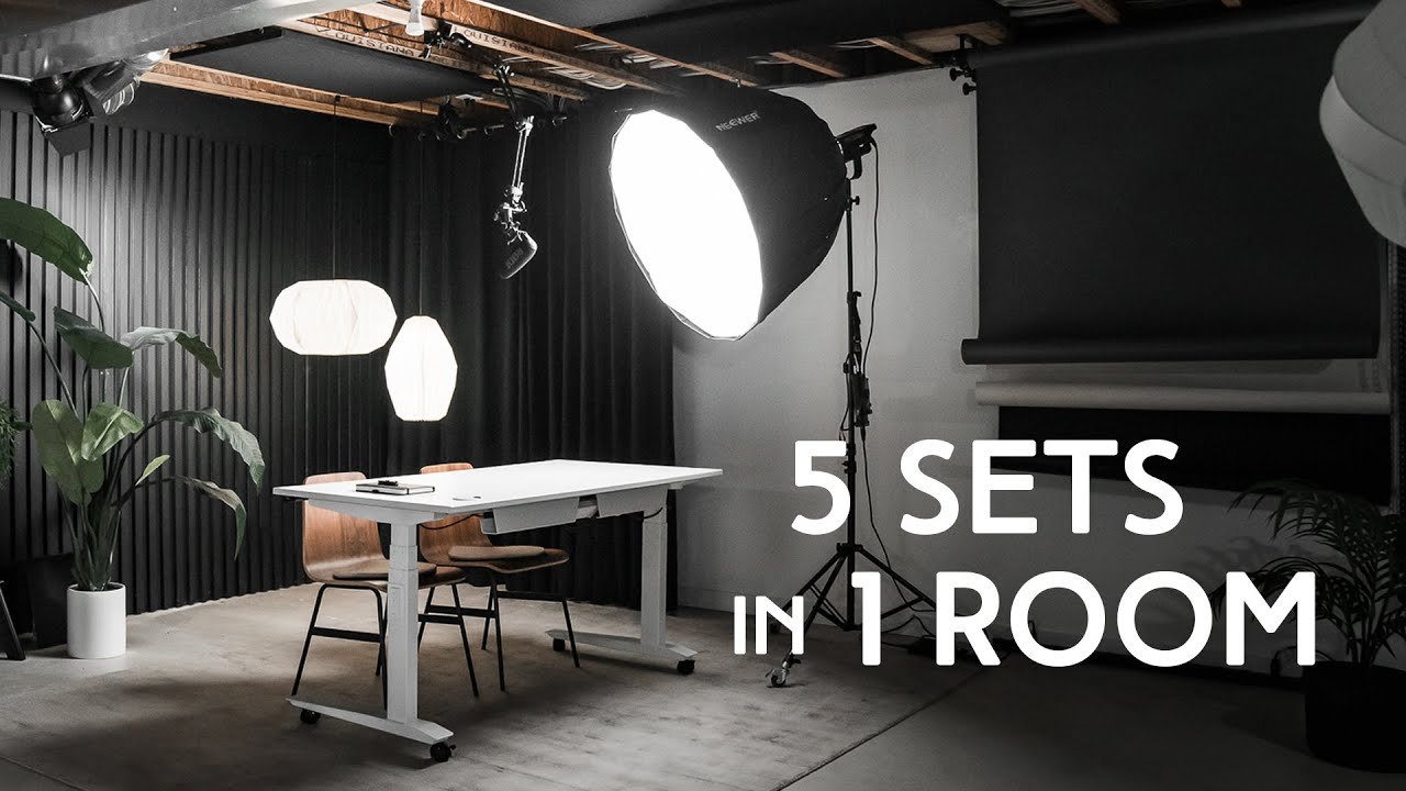5 YOUTUBE FILMING SETS IN 1 ROOM | Our Multi-Functional Home Studio Breakdown