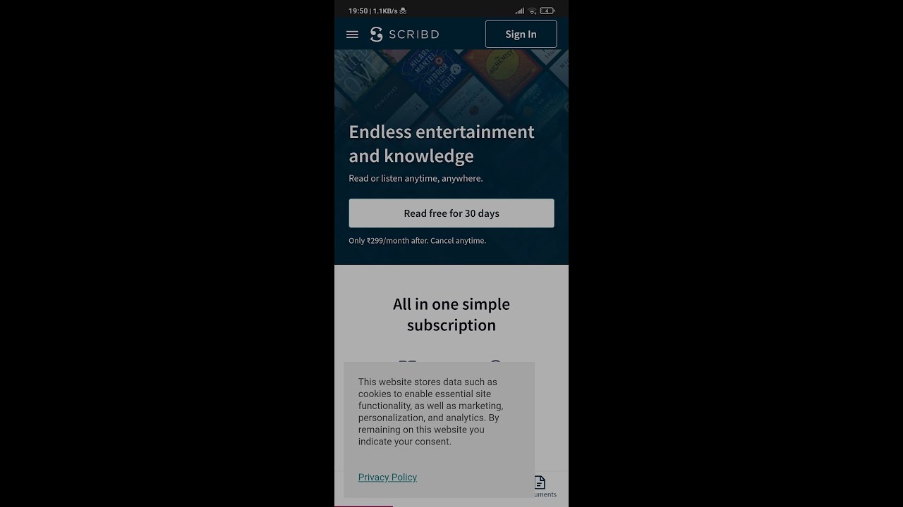 Scribd - One Month Free Trial Available Now | No Credit Card Required