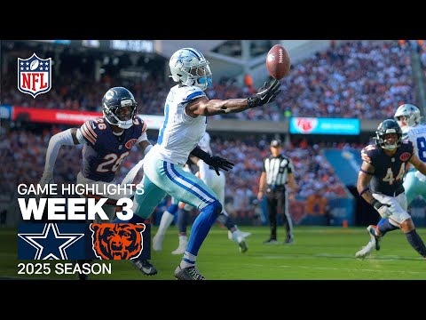 Dallas Cowboys vs. Chicago Bears Game Highlights | NFL 2025 Season Week 3
