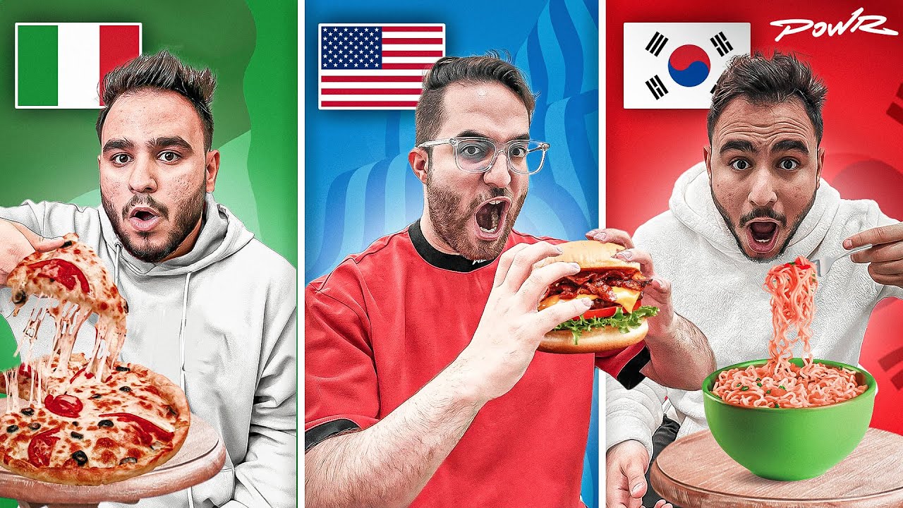 تحدي الأكل من مختلف الدول 😍🔥