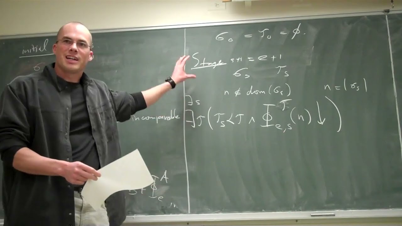 Computability Theory Lecture 20 by Bart Kastermans π