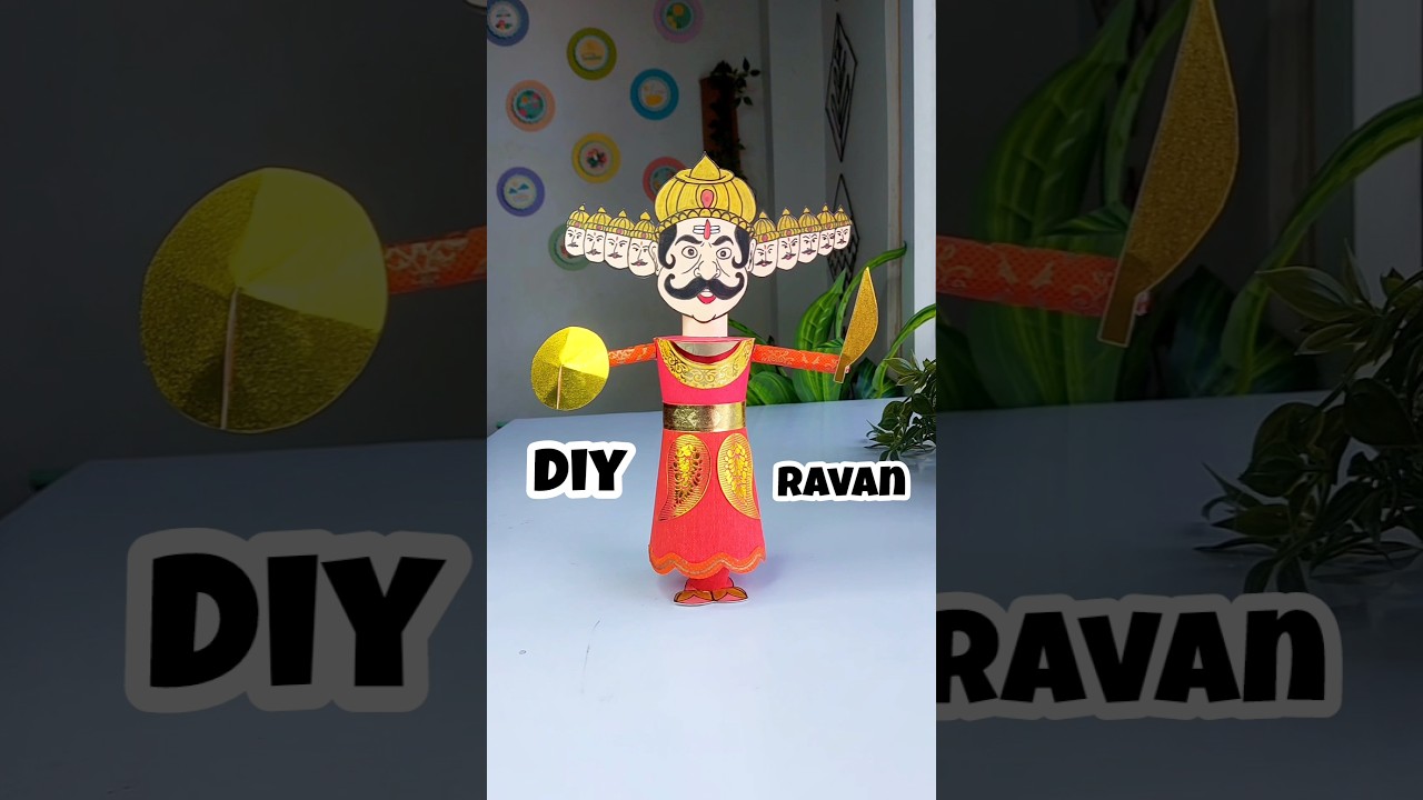 Easy Ravan Craft for Dussehra 🎨