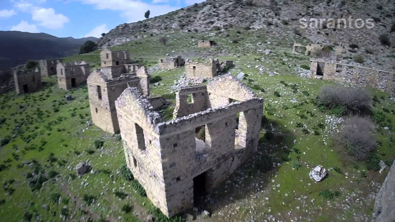 Discover the Mysterious Ghost Village of Crete from Above 👻