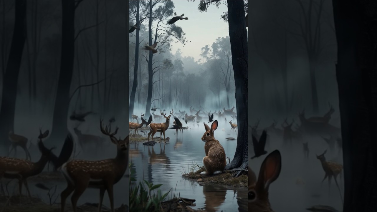 जंगल में भीषण आग! खरगोश ने सभी जानवरों को कैसे बचाया? 🐇🔥