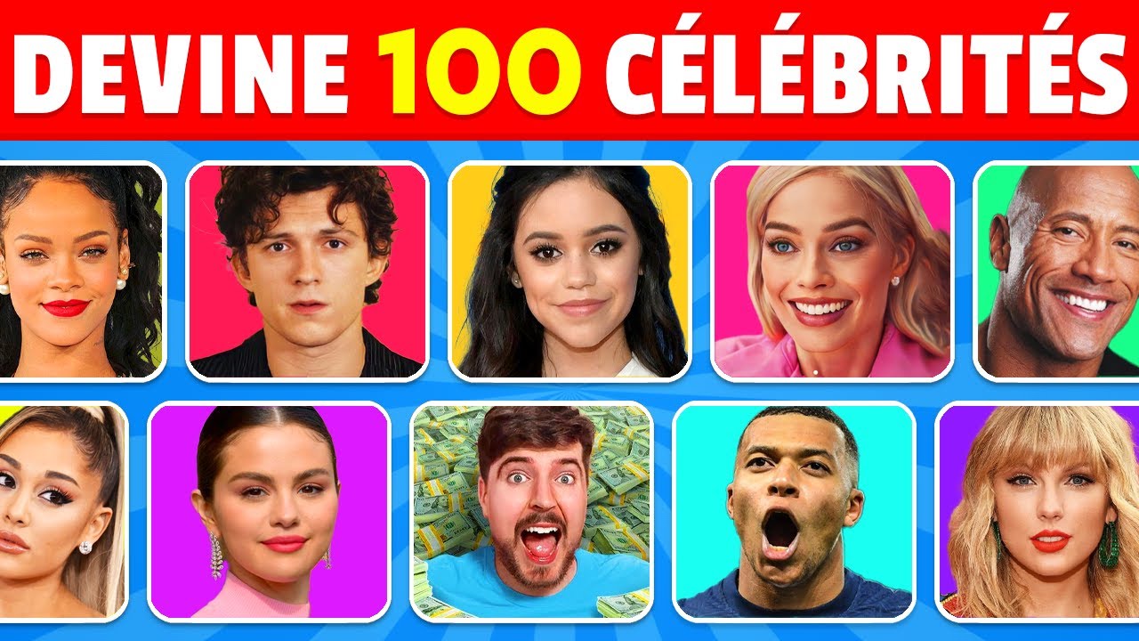 Devine 100 CÉLÉBRITÉS en 3 secondes | Test de Rapidité