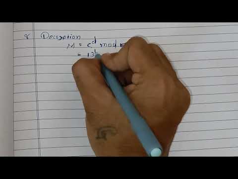 Calculation RSA algorithm rsa cryptography encryption and decryption for cyber security