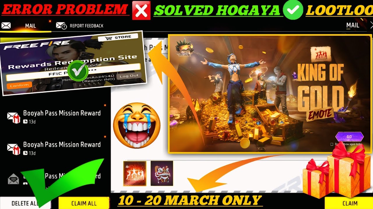 Free Fire Redeem Codes for March 11 ๐ฎ