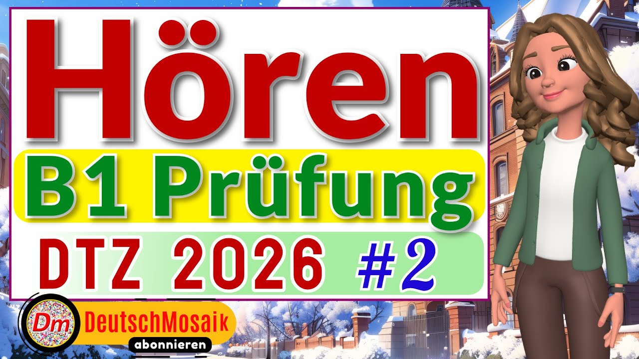 B1 Hören | Prüfung DTZ 2026 | Übung #2 | Teil 1-4 mit Lösungen