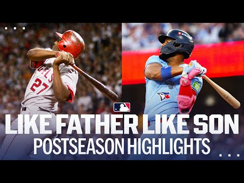 Vlad Guerrero Sr. and Vlad Guerrero Jr. Postseason highlights! 🔥 (Clutch runs in the family! 😤)