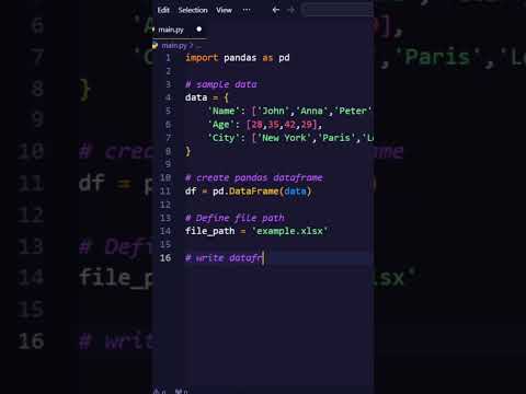I Create Excel file in 5sec using Python || python excel || python pandas || python to excel #python