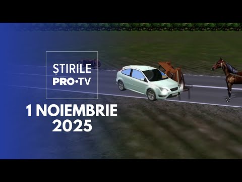 Știrile PRO TV - 1 Noiembrie 2025 | Căruță spulberată de mașină