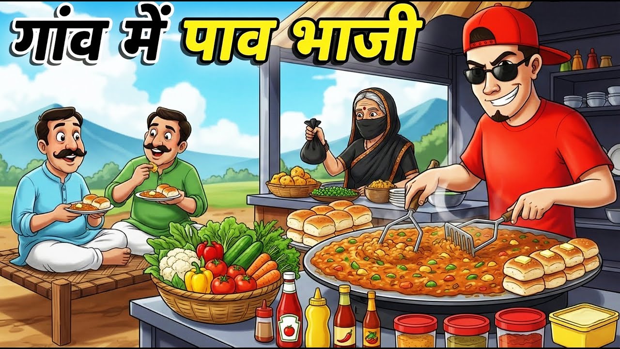 गांव का पाव भाजी: लालची का सबक 🍽️