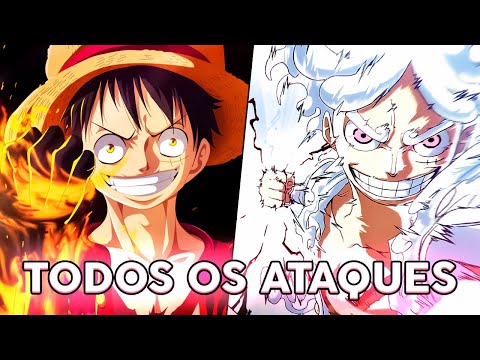 TODAS AS TÉCNICAS NOMEADAS DE LUFFY (Lista de Ataques do Luffy)