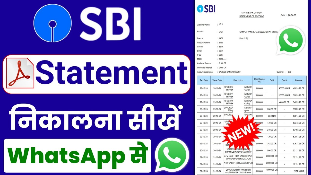SBI Bank Statement 2025: Download PDF and View Account Details