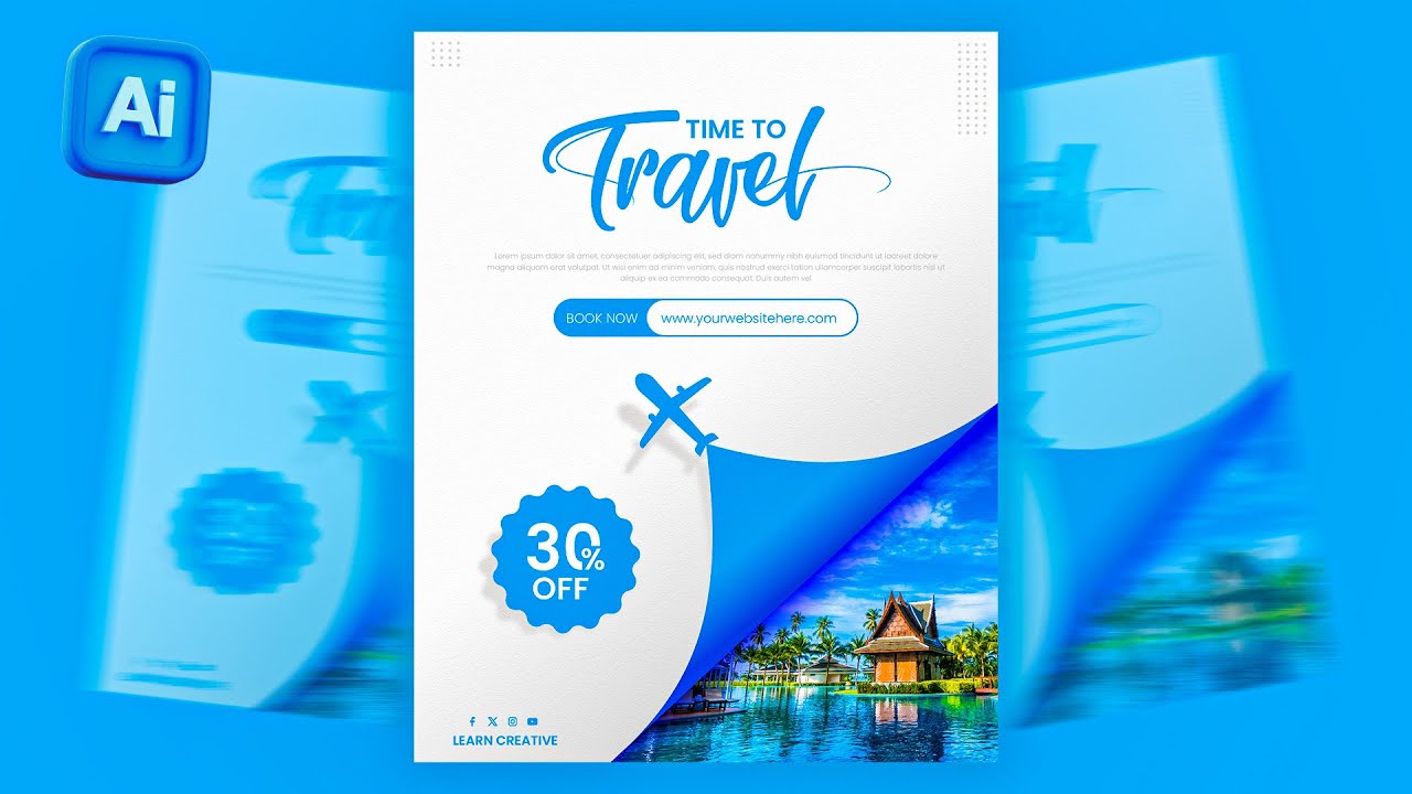 Create a Modern Travel Poster in Adobe Illustrator 🌍