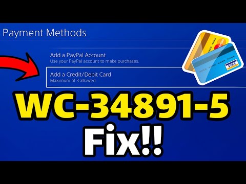 Fix error code WC-34891-5 on ps4 in 2021 (invalid credit card error on ps4)