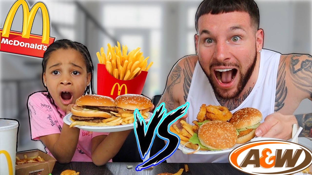 McDonald's vs A&W Food Challenge 🍟