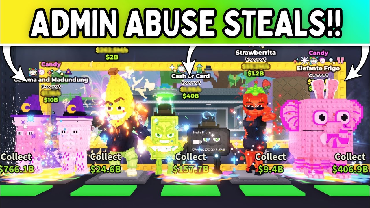 I STOLE THE CRAZIEST BRAINROTS FROM FRUITS ADMIN ABUSE!! *INSANE!!!* Steal a Brainrot ROBLOX!