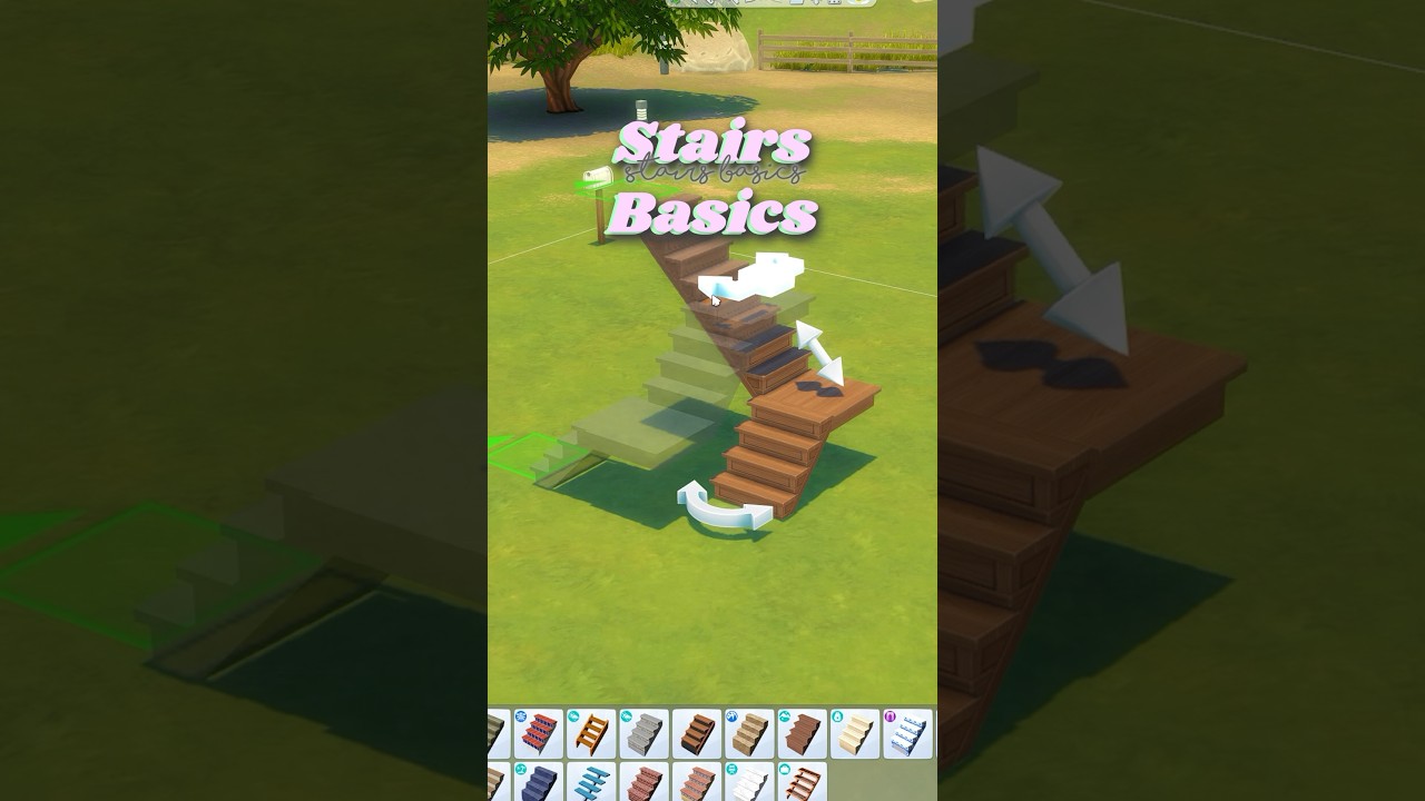 Master Basic Stairs in The Sims 4 | No CC Tutorial 🧱