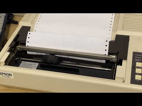 Vintage Dot Matrix Printer Demo - Epson FX80