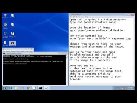 steganography:-How to hide text in an image
