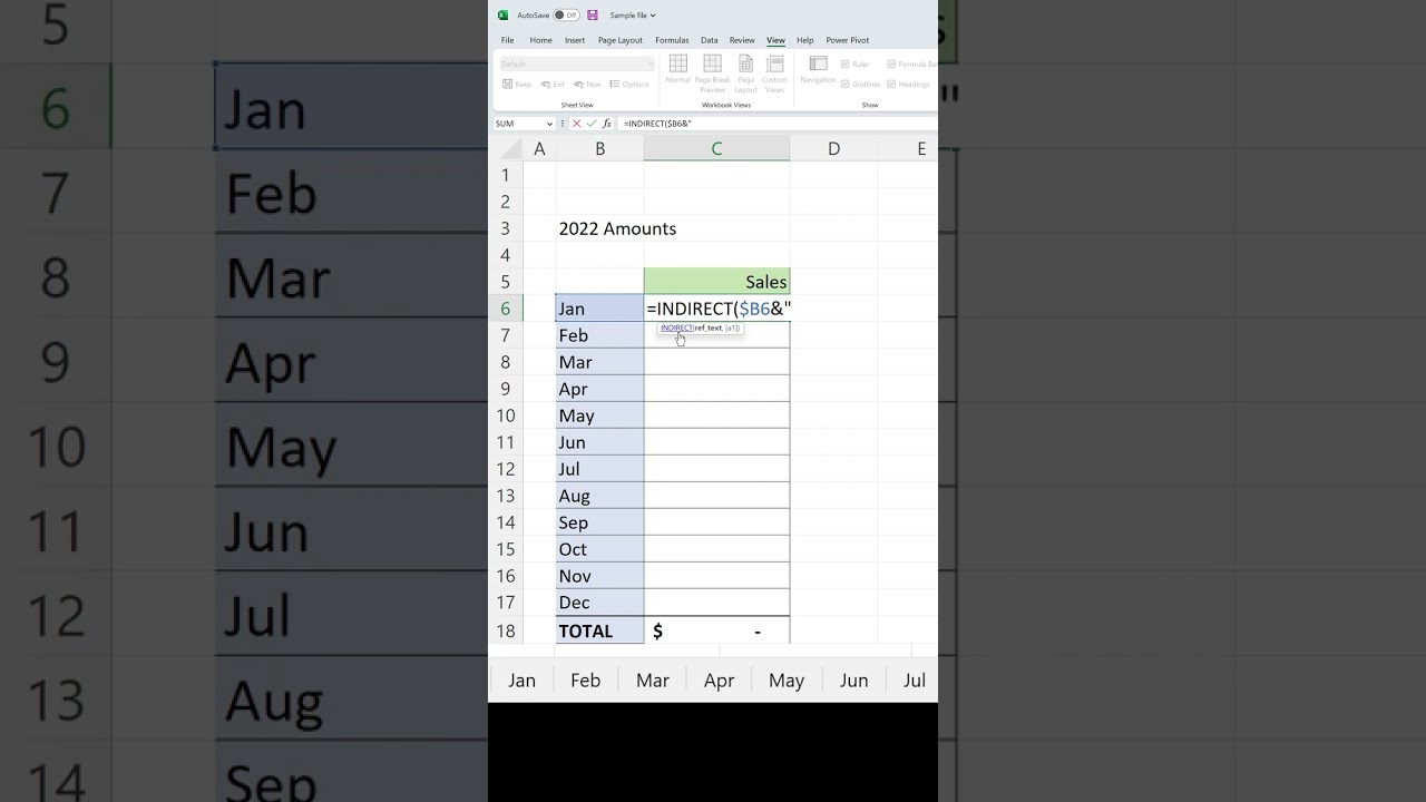 Excel INDIRECT Function to Reference Multiple Sheets 📊