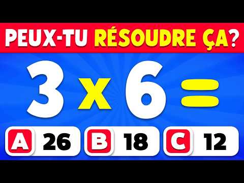 Peux-tu réussir ce quiz de MATHÉMATIQUES...? ➗🤓✖️ | Facile, Moyen, Difficile, Impossible