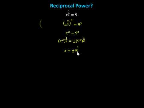 Solve an Equation with a Rational Exponent - Two Solutions
