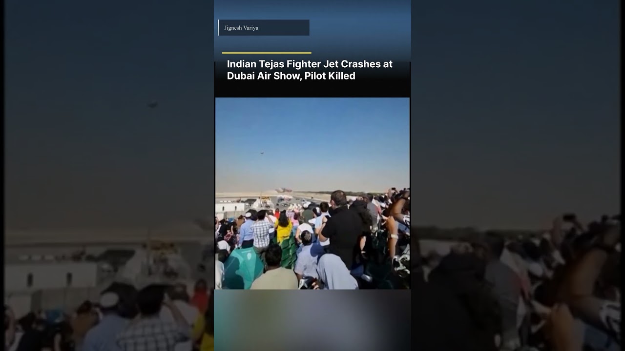 Indian Tejas Jet Crashes at Dubai Air Show ✈️